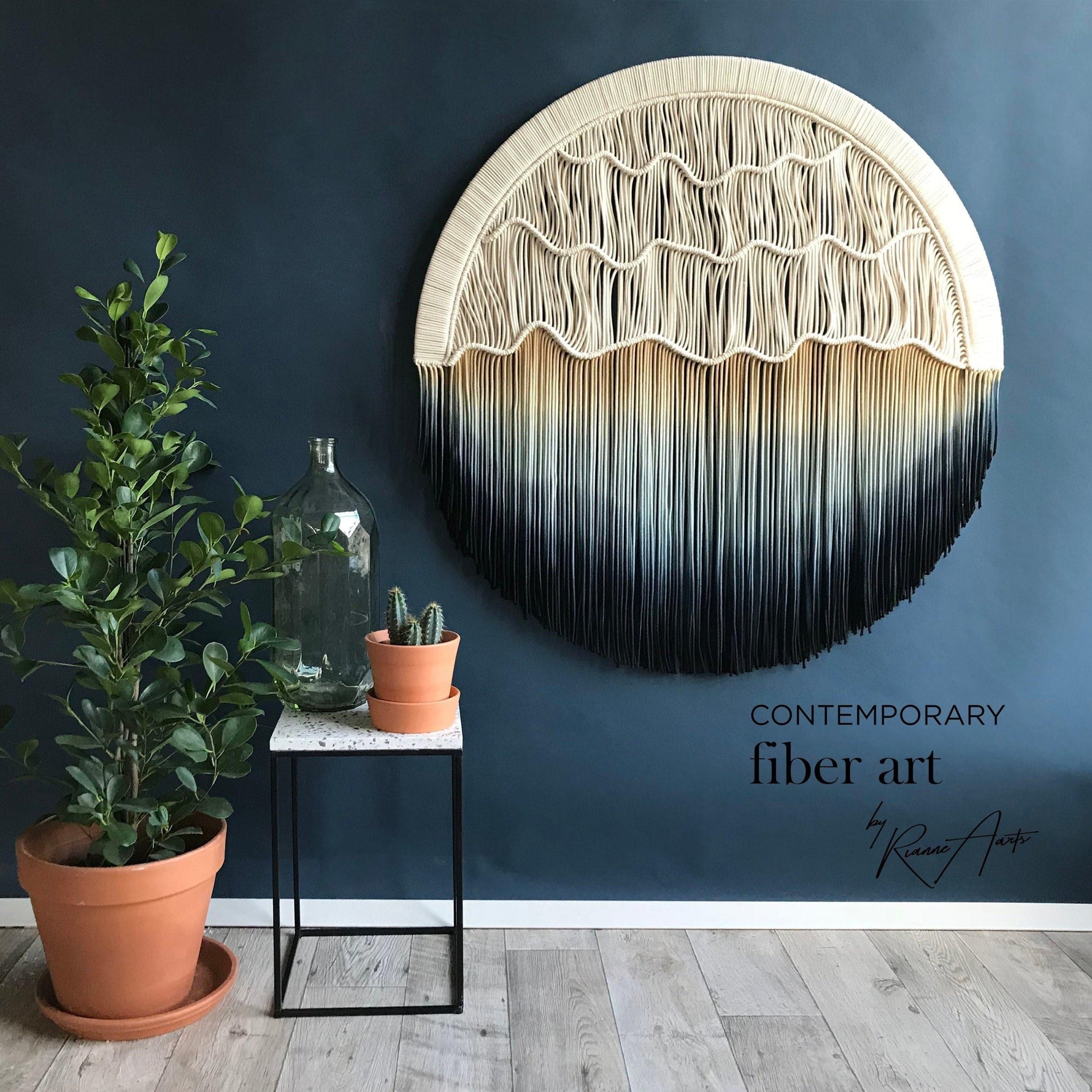 Circular Macrame Wall Hanging - "Seaside" 4XL (Ø 50")