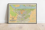 City Plan of Khartoum| Sudan Maps Wall Print