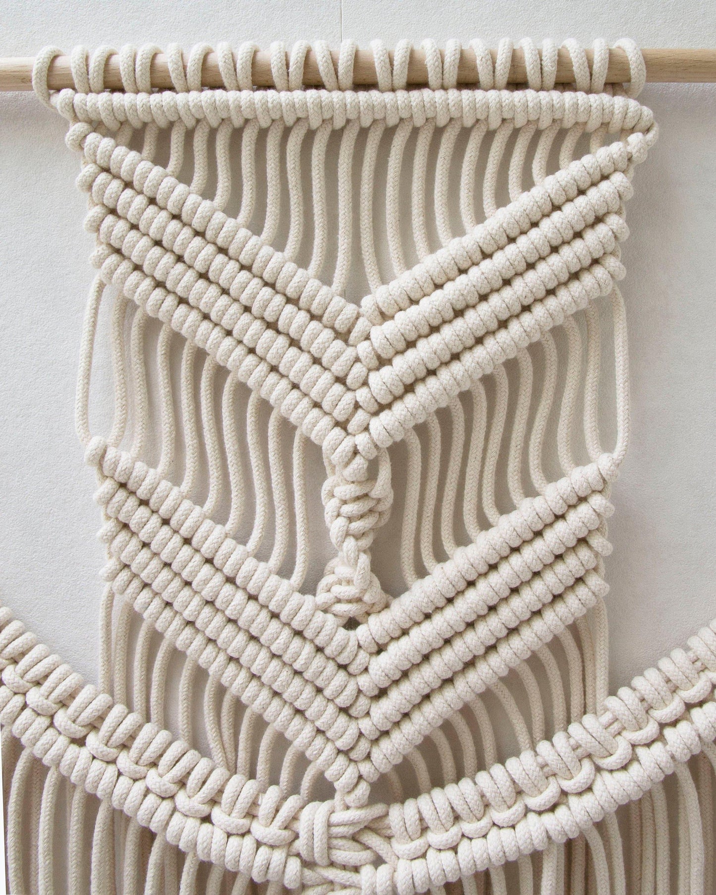 Classic Eva Hand Woven Macrame Wall Hanging - Beige