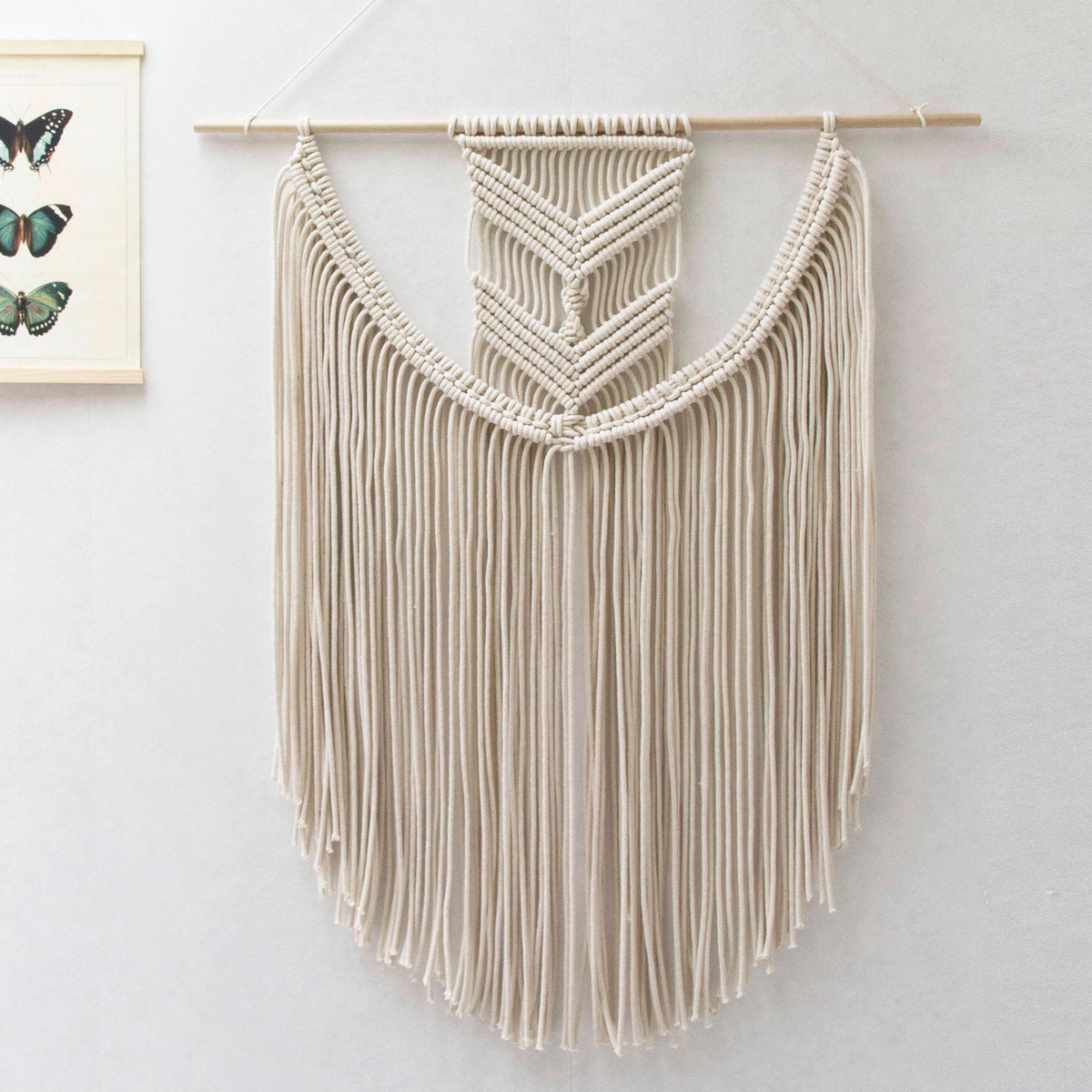 Classic Eva Hand Woven Macrame Wall Hanging - Beige