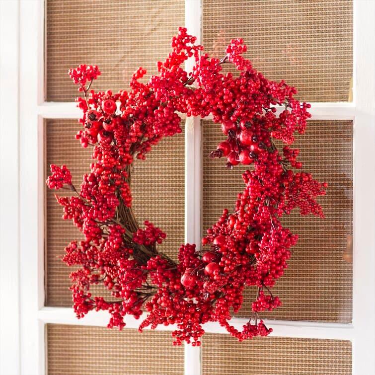 Classic Faux Red Berry Wreath