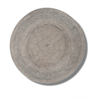 Classic Gray Round Jute Rug