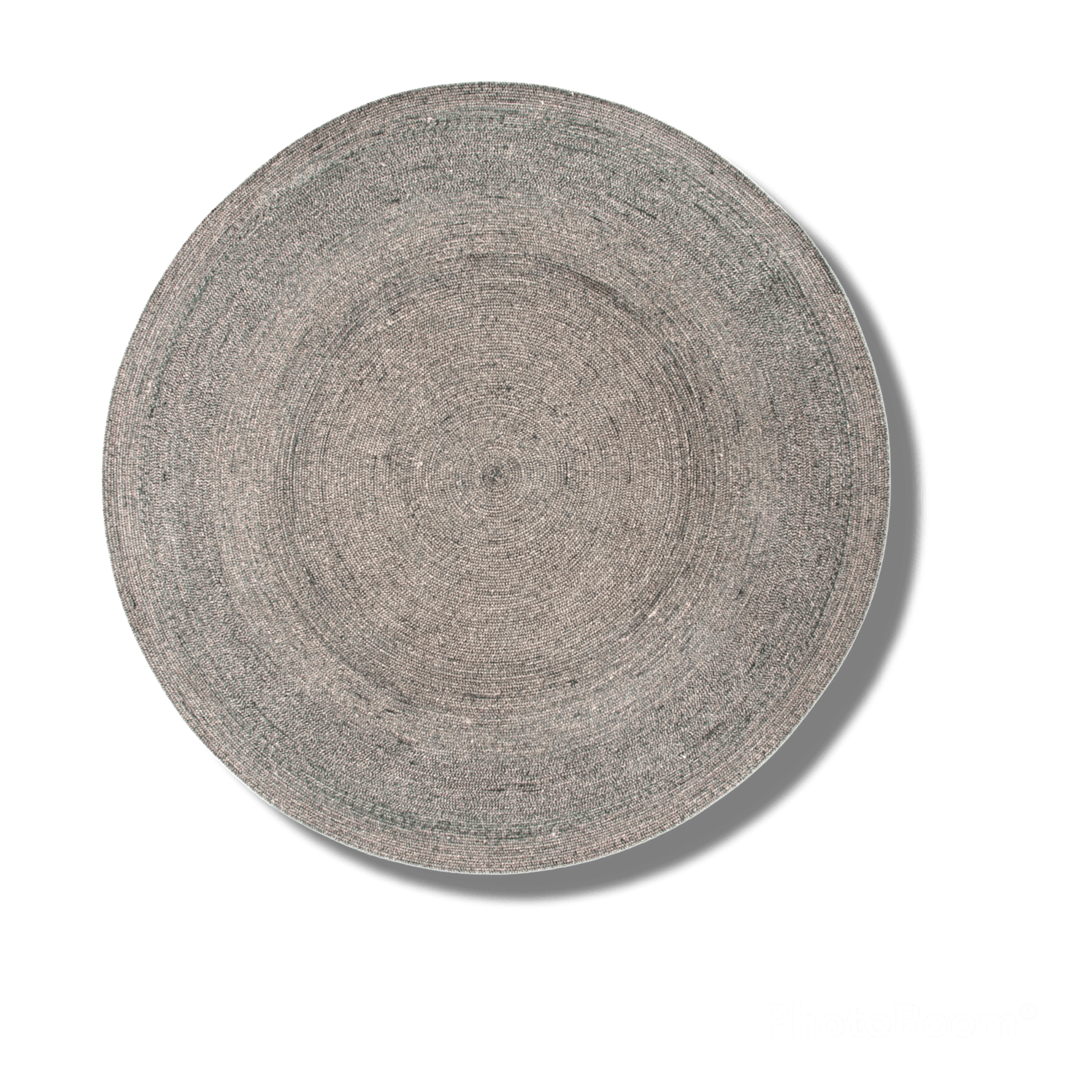 Classic Gray Round Jute Rug