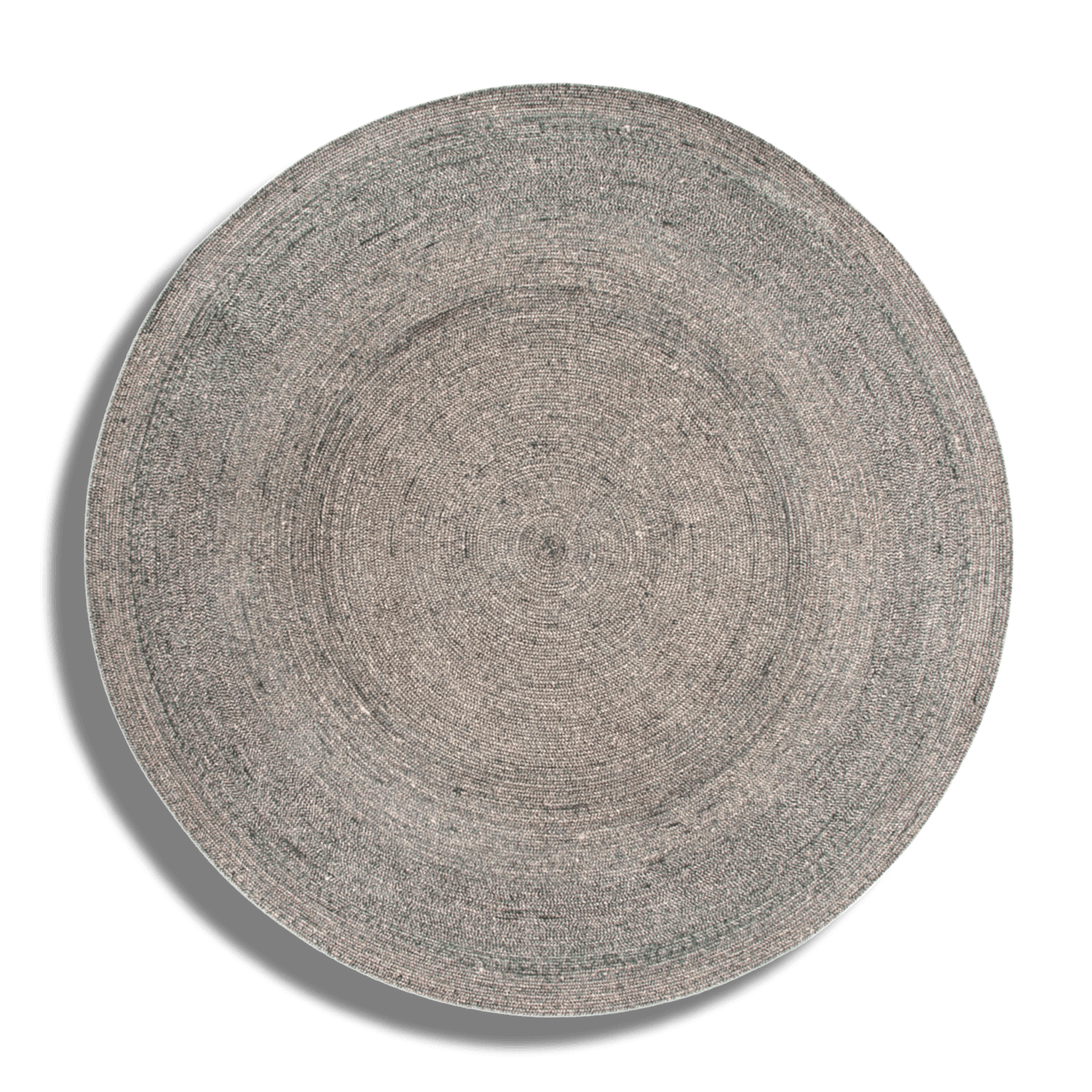 Classic Gray Round Jute Rug