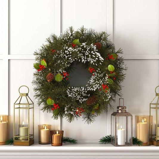 Classic Lighted Wreath - MAIA HOMES