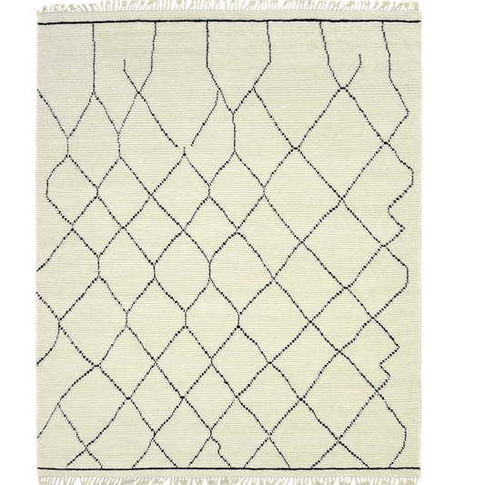 Classic Moroccan Hand Spun Wool Hand Knotted Area Rug - MAIA HOMES
