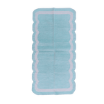 Classic Sky Blue Scallop Cotton Rug