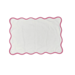 Classic Solid Scalloped Cotton Placemats Light pink