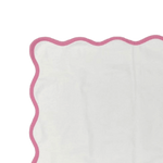 Classic Solid Scalloped Cotton Placemats