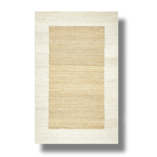 Classic Two Toned Natural Blended Jute Rug - MAIA HOMES