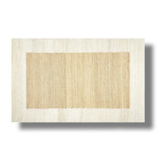 Classic Two Toned Natural Blended Jute Rug