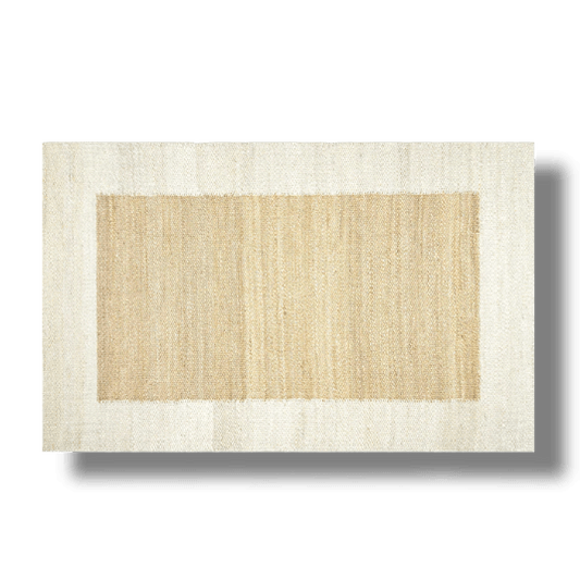 Classic Two Toned Natural Blended Jute Rug - MAIA HOMES