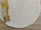 Classic White Round Beaded Placemat - Set of 6