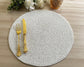 Classic White Round Beaded Placemat - Set of 6