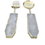 Clear Quartz Agate Salad Server - Set of 2