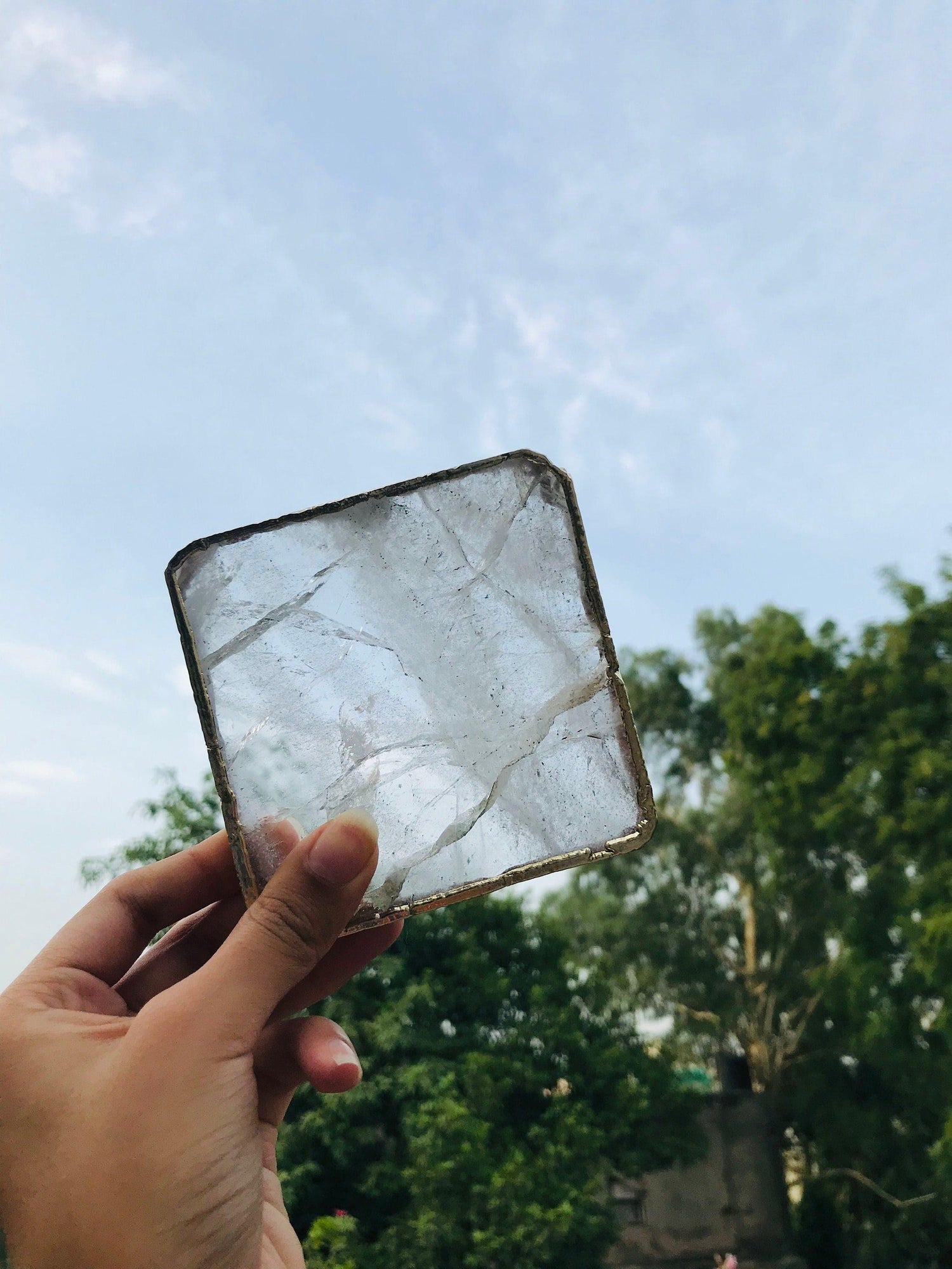 Clear Quartz Coaster Set of 4