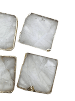 Clear Quartz Coaster Set of 4