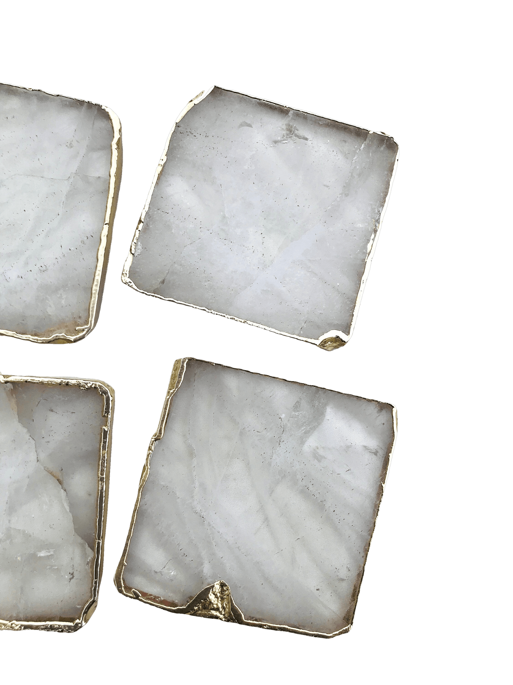 Clear Quartz Coaster Set of 4