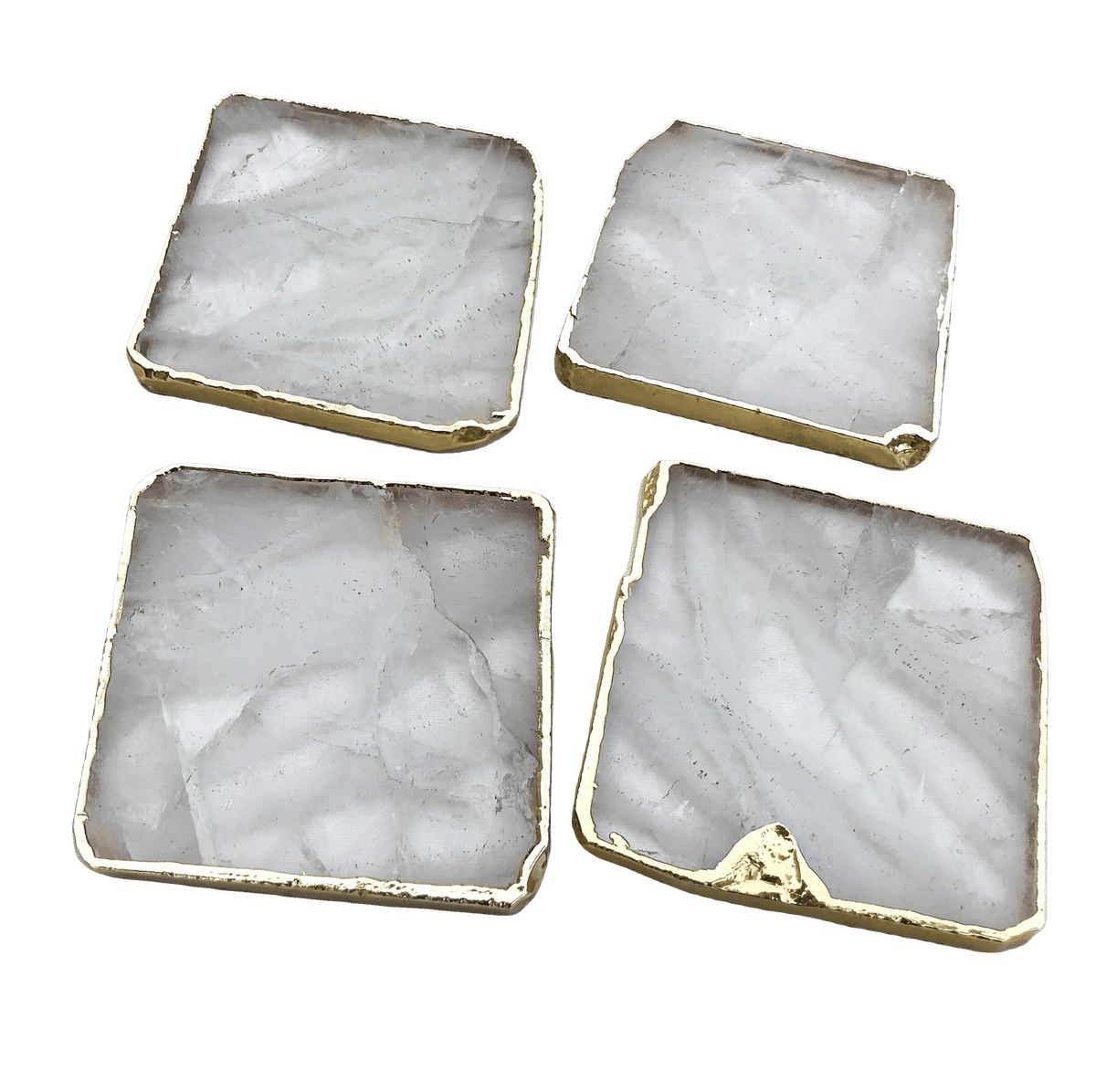 Clear Quartz Coaster Set of 4