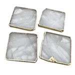 Clear Quartz Coaster Set of 4