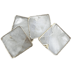 Clear Quartz Coaster Set of 4