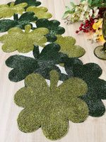 Clover Leaf Shamrock Beaded Table Runner