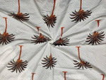 Coconut Tree Hand Block Printed Cotton Napkins