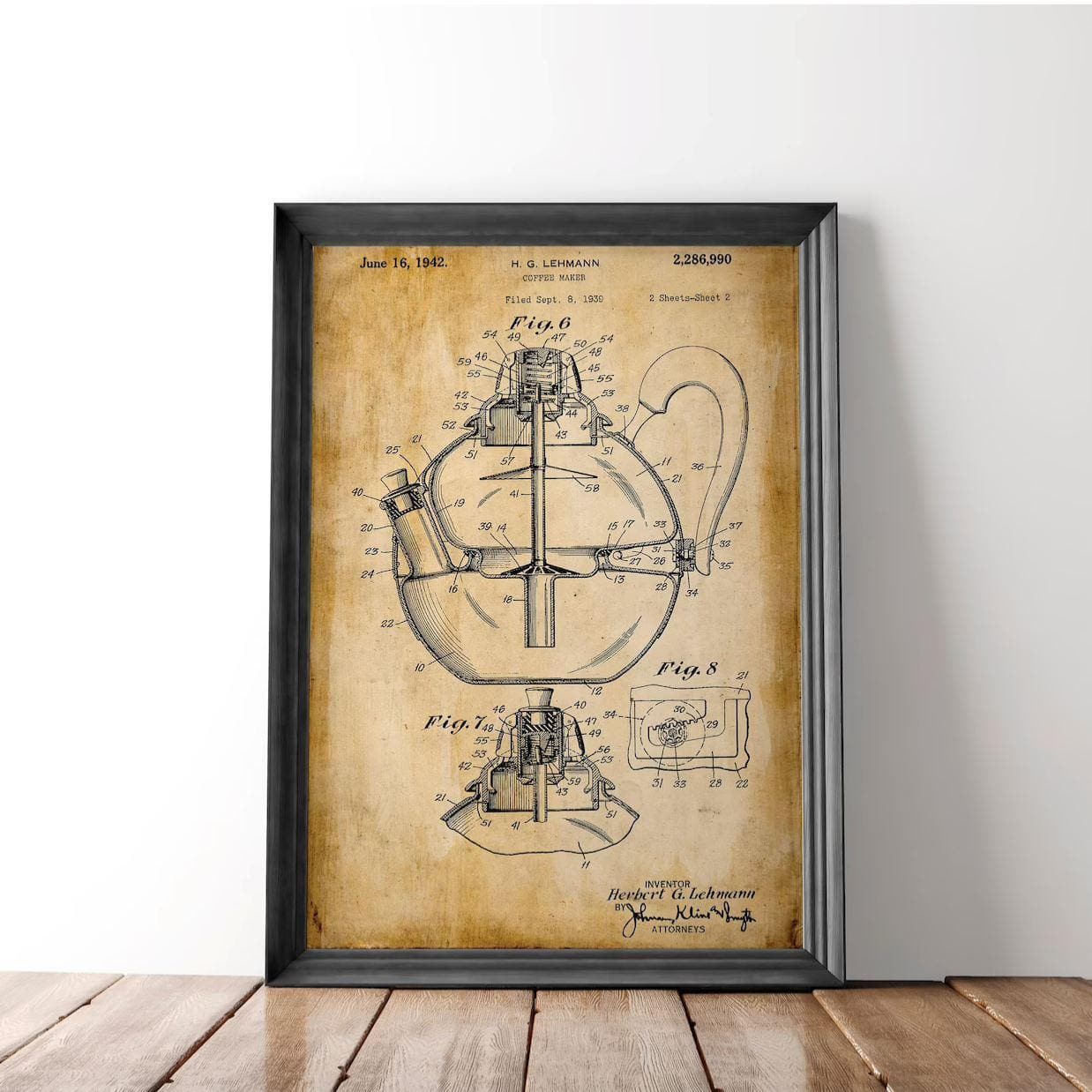 Coffee Pot Patent Poster Print