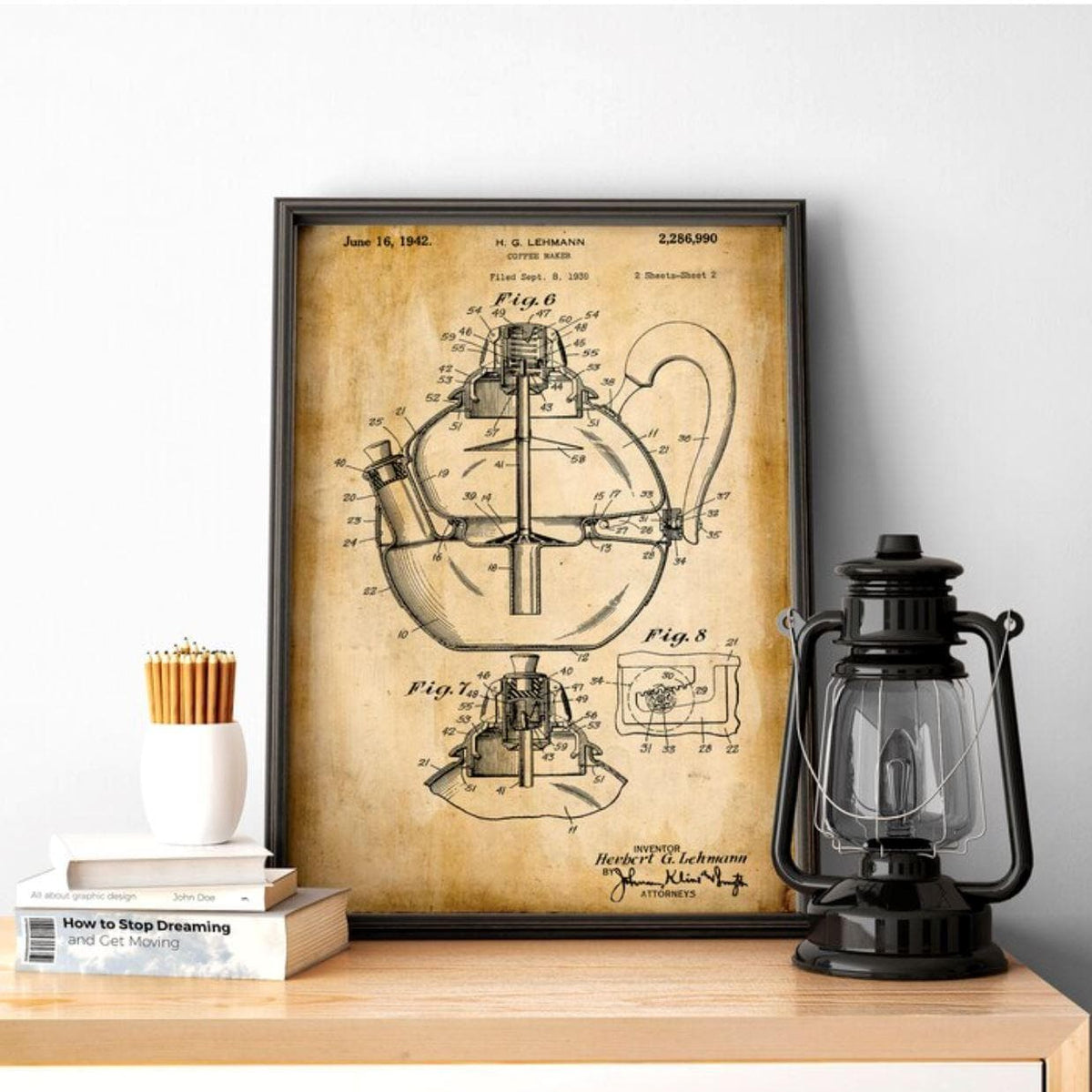 Coffee Pot Patent Poster Print