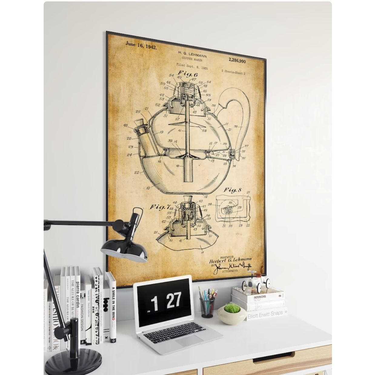 Coffee Pot Patent Poster Print - MAIA HOMES