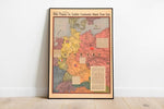 Cold War Map Print| Poster Print