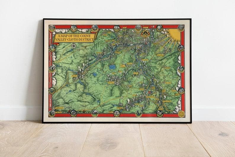 Colne Valley Map Print| Art History - MAIA HOMES