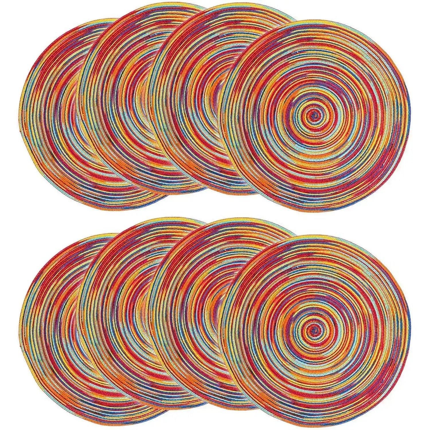 Colorful Braided Placemats - Set of 8 Default Title