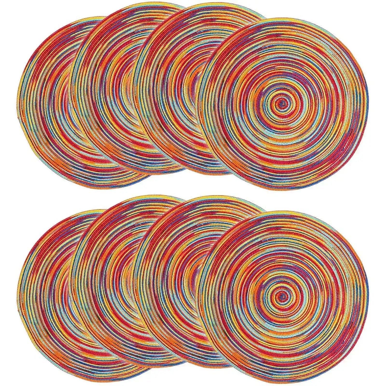 Colorful Braided Placemats - Set of 8 Default Title