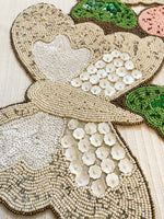 Colorful Butterflies Beaded Table Runner