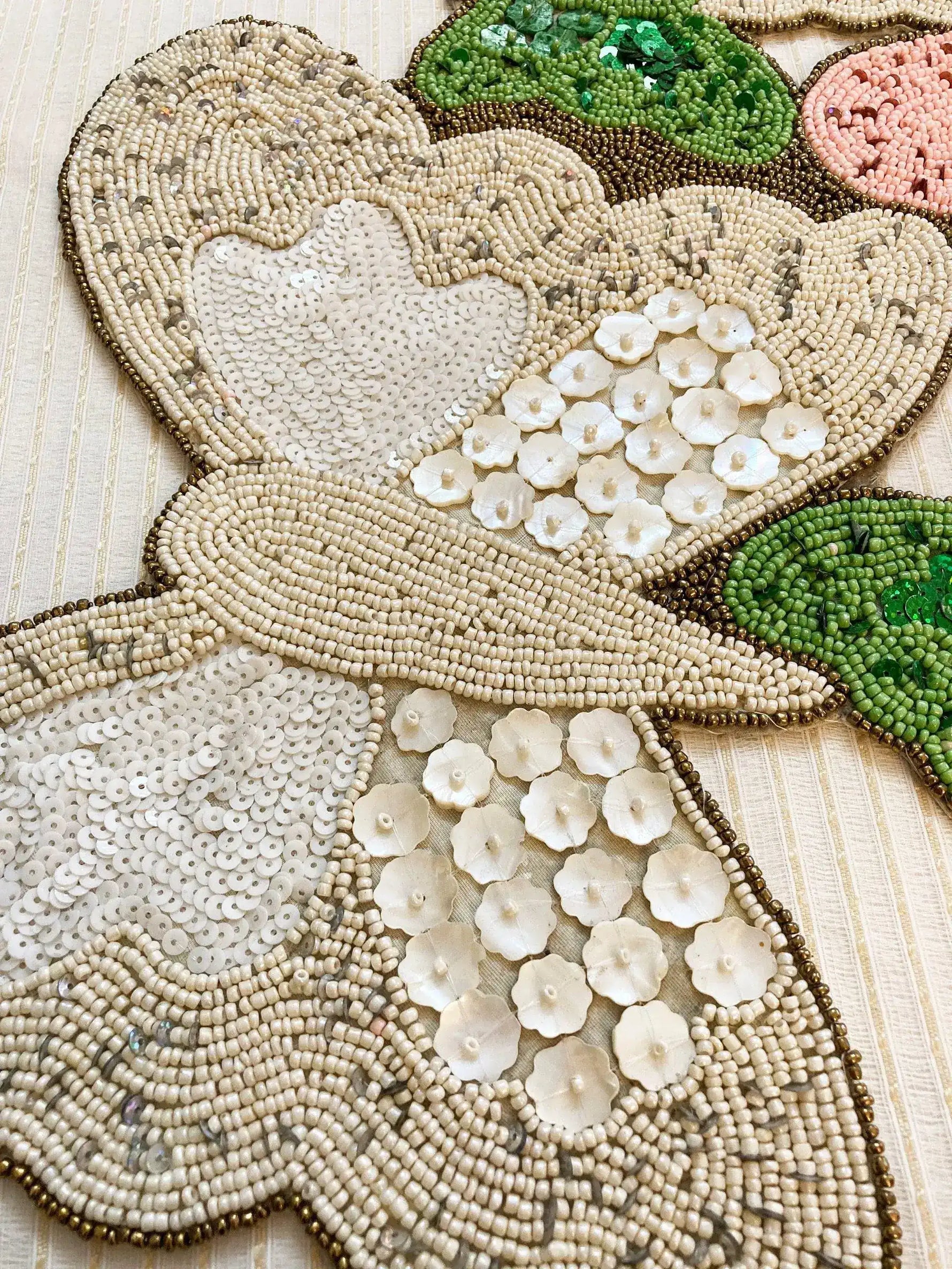 Colorful Butterflies Beaded Table Runner