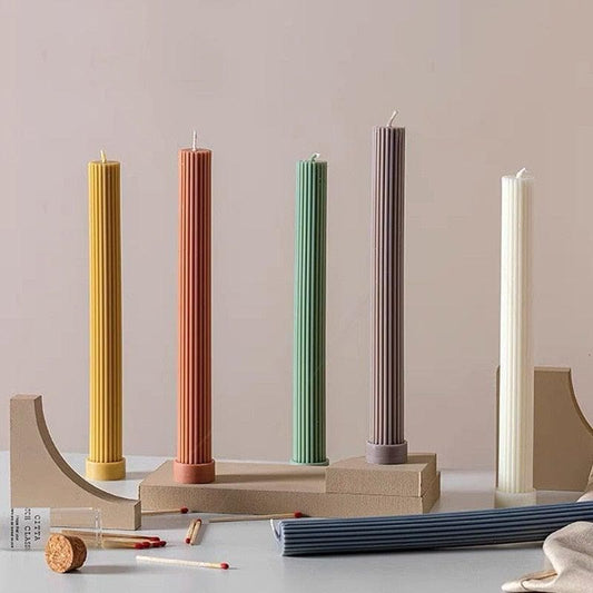 Colorful Column Soy Candle - MAIA HOMES