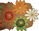 Colorful Flowers in Golden Beaded Table Runner