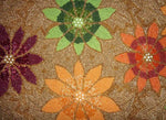 Colorful Flowers in Golden Beaded Table Runner