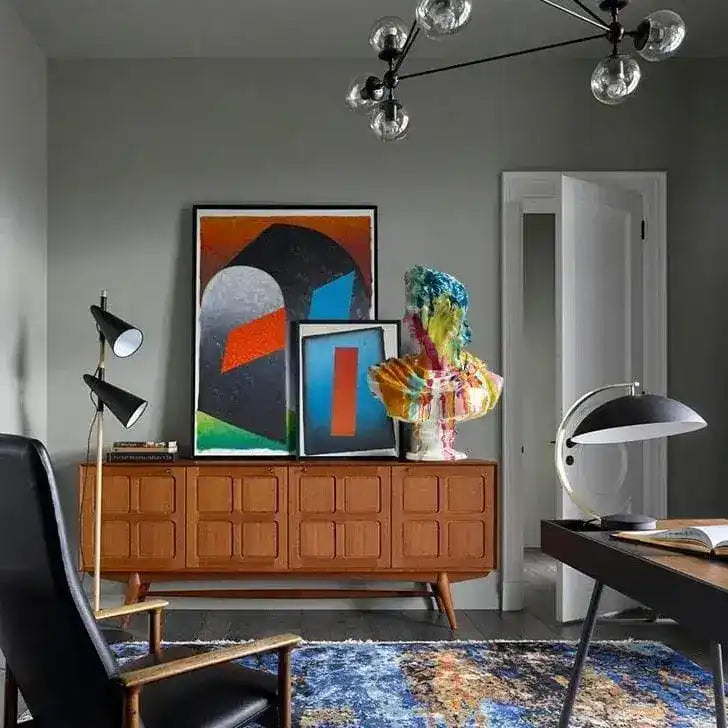 Colorful Splash Paint over David's Plaster Sculpture