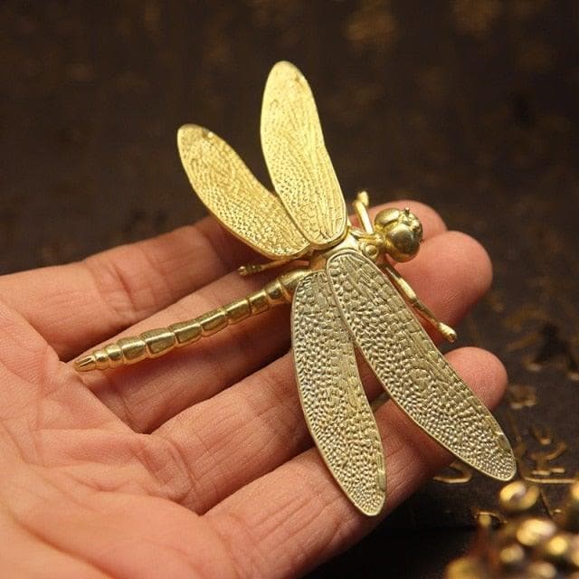 Copper Dragonfly Figurines Dragonfly B