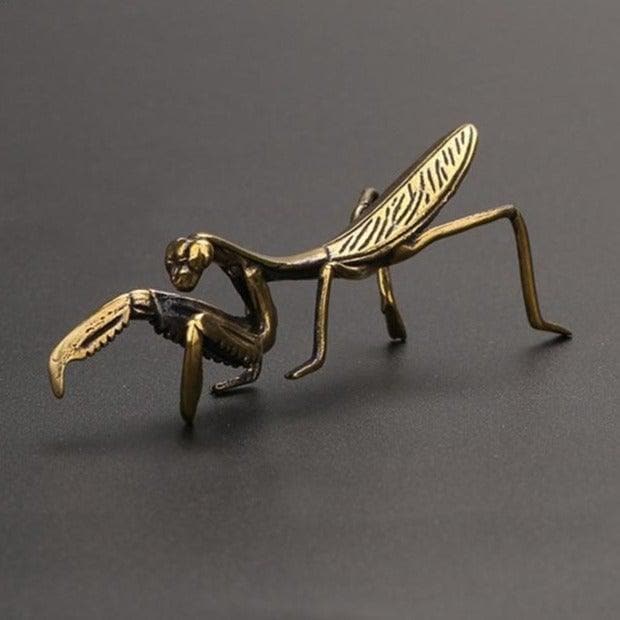 Copper Mantis Miniature Ornament Figurine