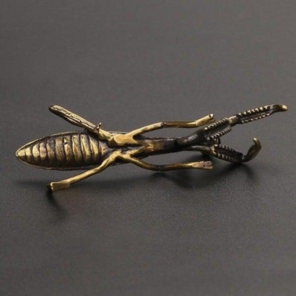 Copper Mantis Miniature Ornament Figurine