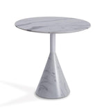 Cosette Marble Side Table 60cm White