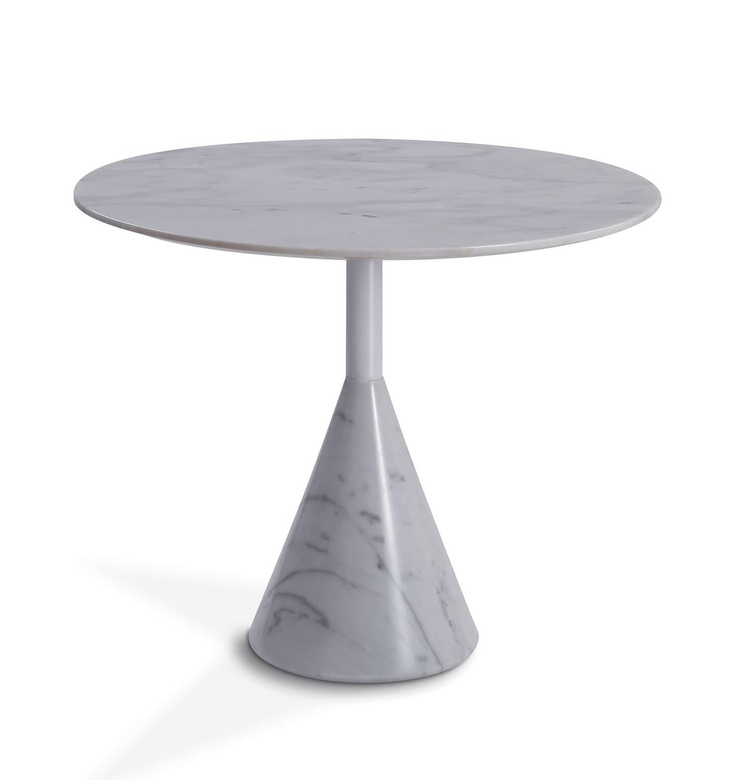 Cosette Marble Side Table 70cm White