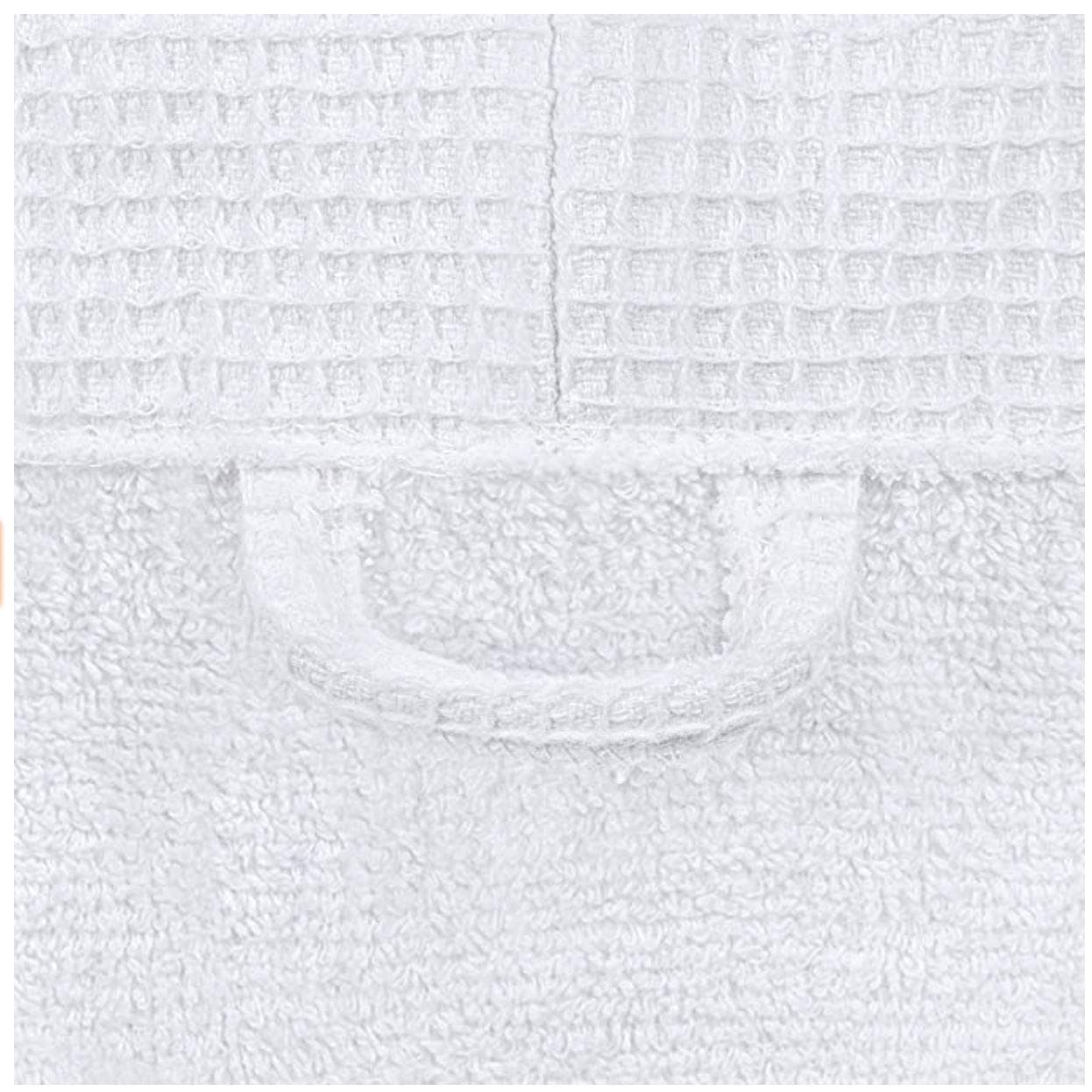 Cotton Waffle Spa Bathrobe with Terry Towel Interior