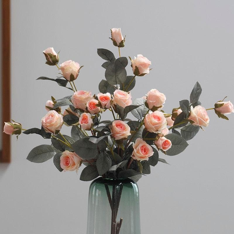 Country Blossoming Roses Stem - Pack of 2 - MAIA HOMES