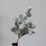 Country Blossoming Roses Stem - Pack of 2 Deep Blue