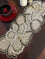 Cream Gold Floral Beaded Table Runner