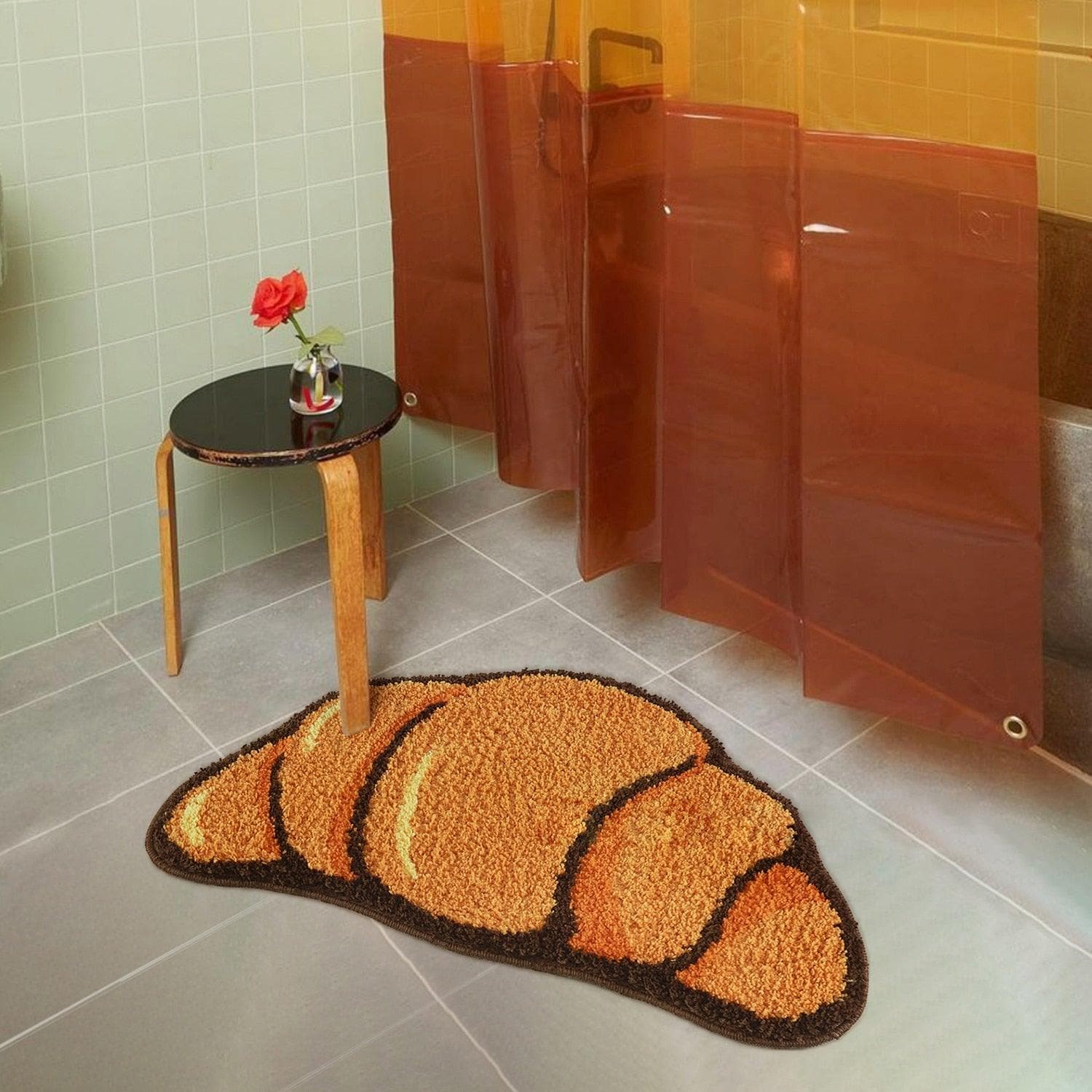 Croissant Shaped Bath Mat